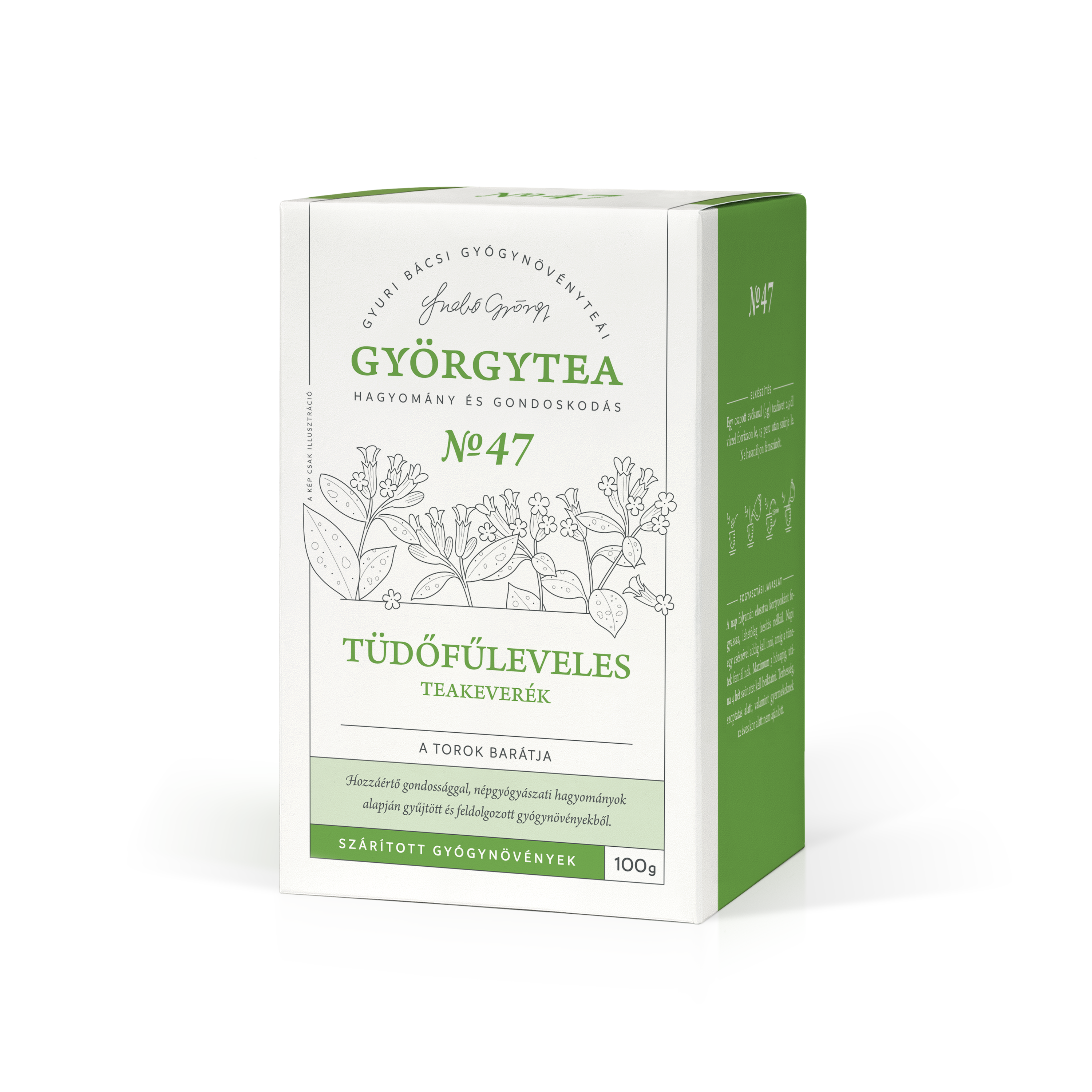 Tüdőfűleveles teakeverék (A torok barátja) 100g (kb. 34 adag)